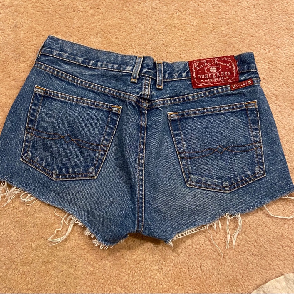 lucky brand cut off denim shorts